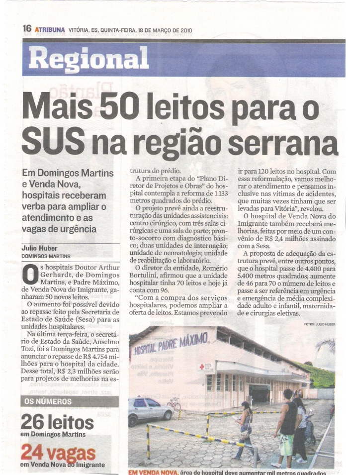 Mais 50 leitos para o SUS na região serrana